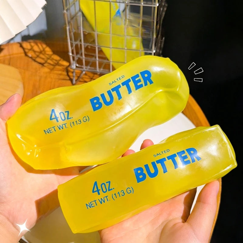 New Squishy Simulated Butter Squeeze Toy Soft Stress Relief Slow Rising Sensory Fidget for Anxiety ADHD Autism Gift for Adults