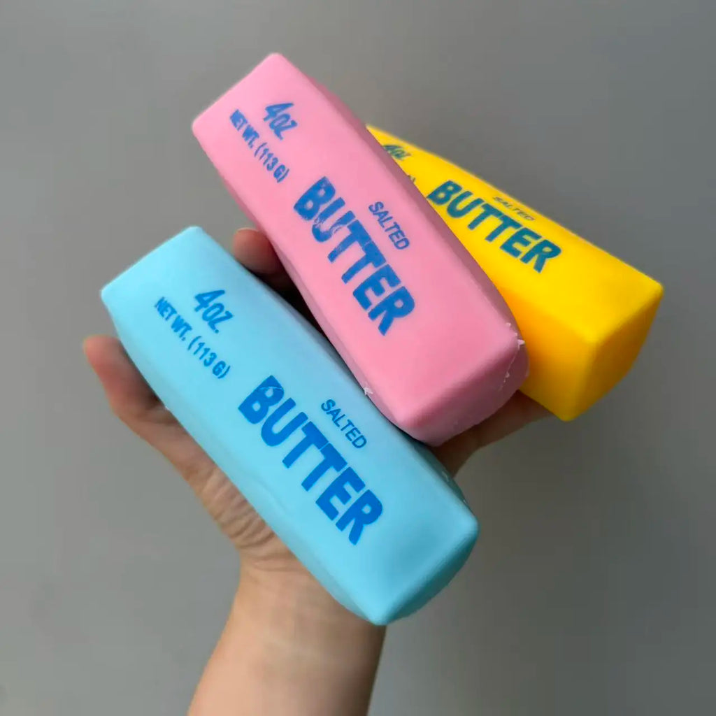 Realistic Butter Stick Squishy Toy Viral Crunchy Squeeze Toy Soft Stress Relief Fidget Sensory Toy Fun Desk Decoration Gift