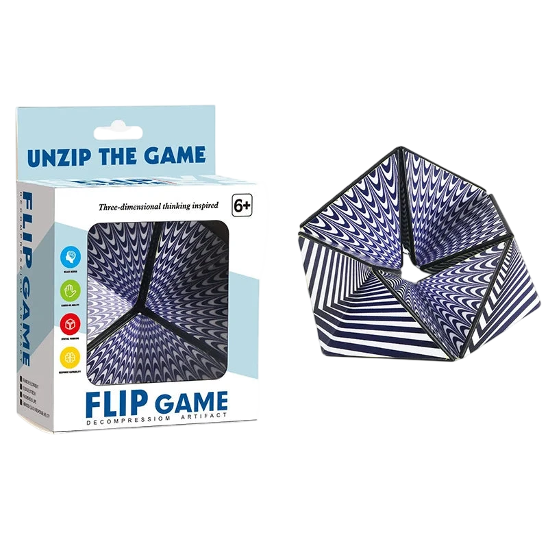 Infinite 3D Magic Cube Irregular Flip Puzzle Vision Anti Stress Office Stress Reliever Autism Collection Kids Fingerti Toys Gift