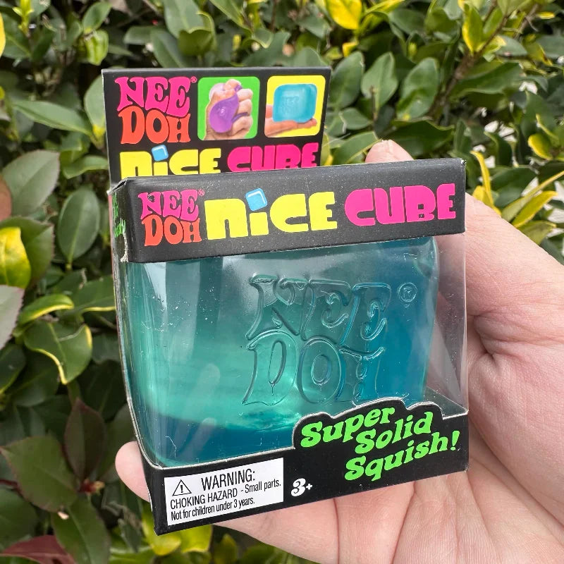 Needoh Nice Cube Sensory Squeezing Toy Cube for Stress relief and Fingertip Release Toy for Adult Pinching and Playing Toys Gift