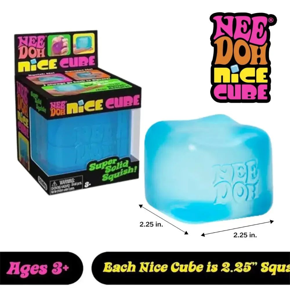 Needoh Nice Cube Sensory Stress Reliever Fidget Tool for Anxiety & Focus Desk Sensory Cube for Adults & Kids