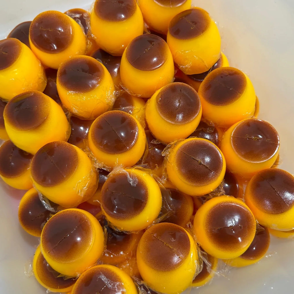 //Crispy Sound Caramel Pudding Squeezing Toy Homemade DIY Handmade Squeeze Ball Non-rebound Stress Relieving Toy for Gift