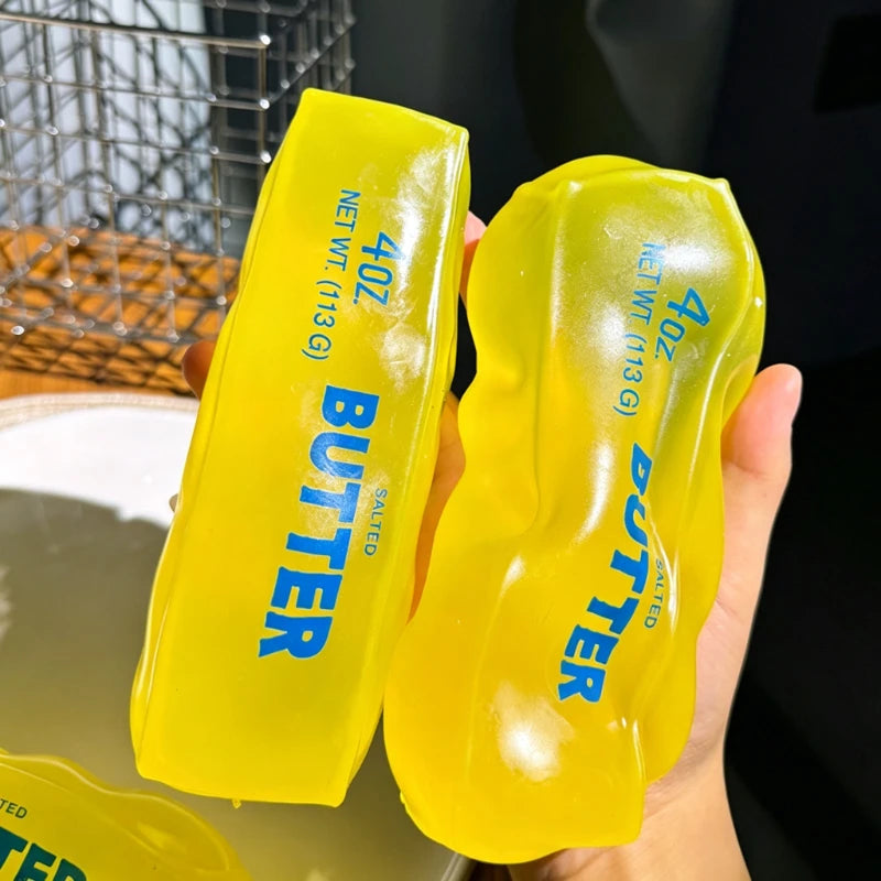 New Squishy Simulated Butter Squeeze Toy Soft Stress Relief Slow Rising Sensory Fidget for Anxiety ADHD Autism Gift for Adults