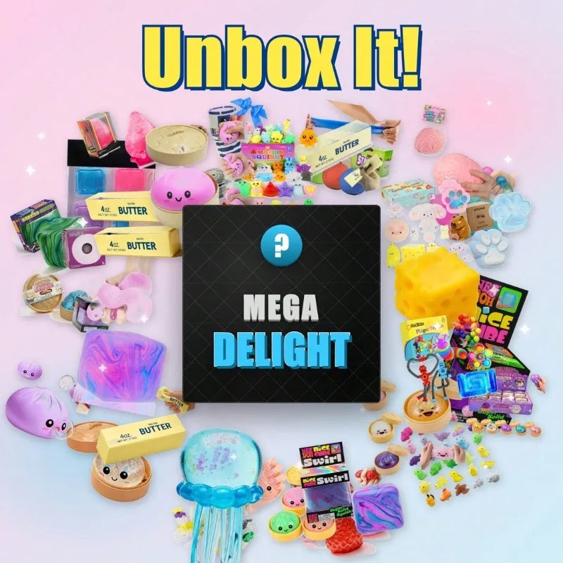 Squish Time Nee Doh Mystery Blind Box Random Squeeze Fidget Stress Relief Toy Cute Sensory Toy for All Ages