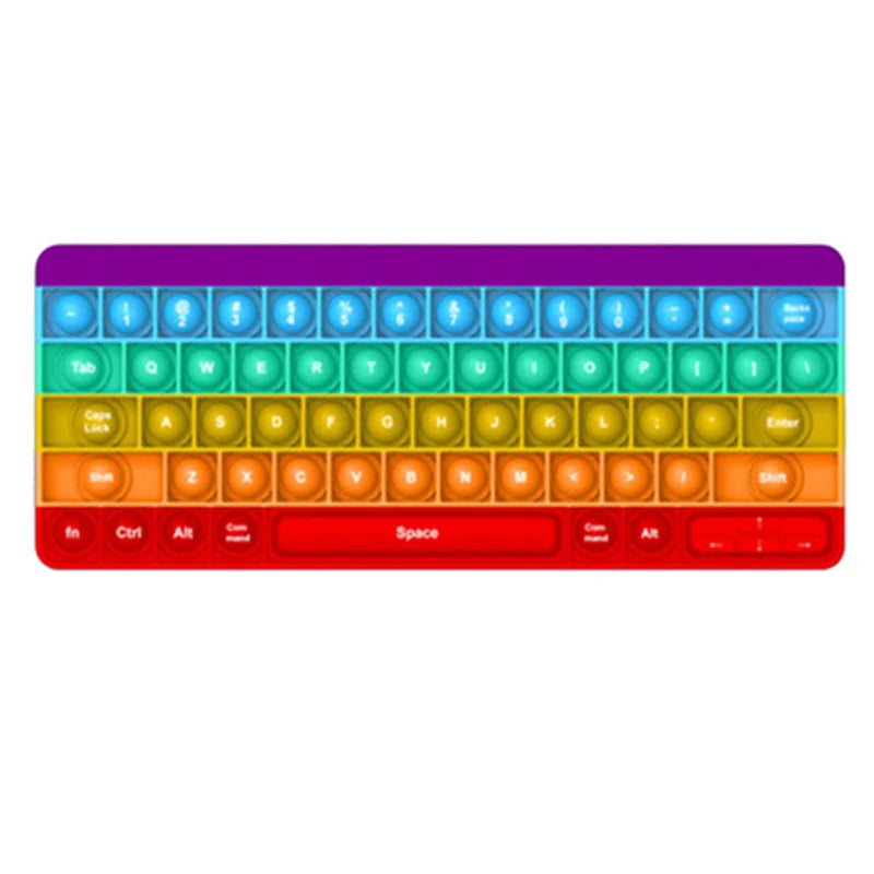 Keyboard Rainbow Push Bubble Sensory Fidget Toys Kids ADHD Anxiety Stress Reliever - photo 4
