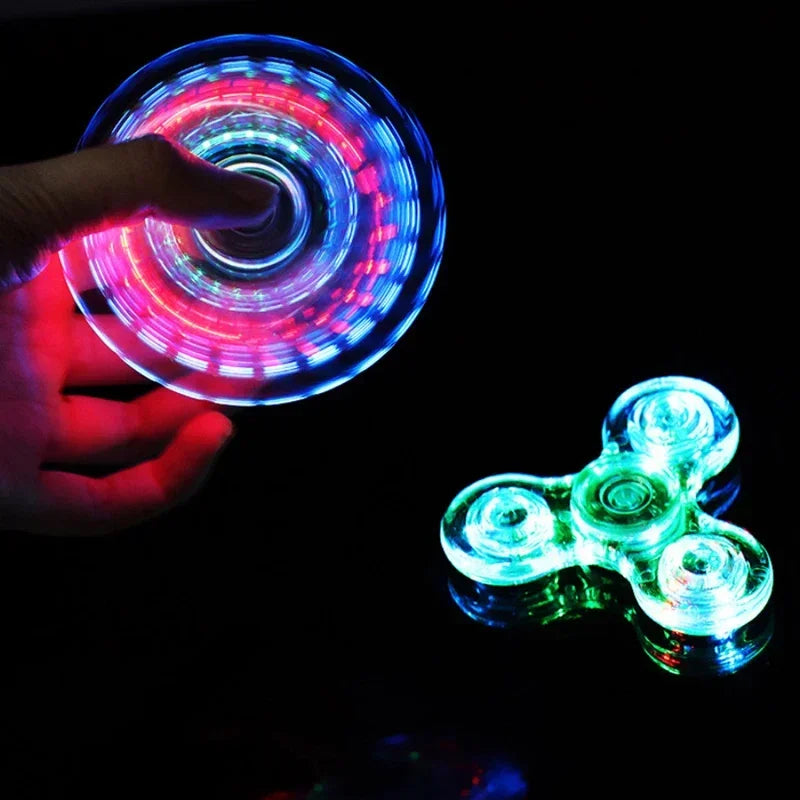 LED Light-Up Fidget Spinner – Glow in the Dark