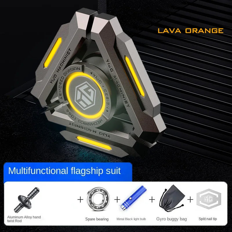 Luminous Metal Fidget Spinner - Gyro Hand Spinner for Adults, Stress Relief, Silent EDC Toy, ADHD Anxiety Relief, Cool Gift