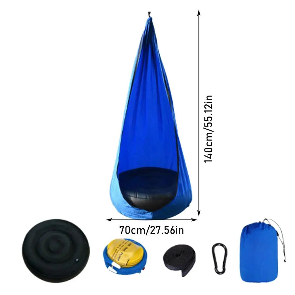 Kids Sensory Pod Swing Chair Hanging Hammock For Kids 360 Degree Swivel Children Indoor Outdoor Yoga Seat With Air Cushion - photo 2