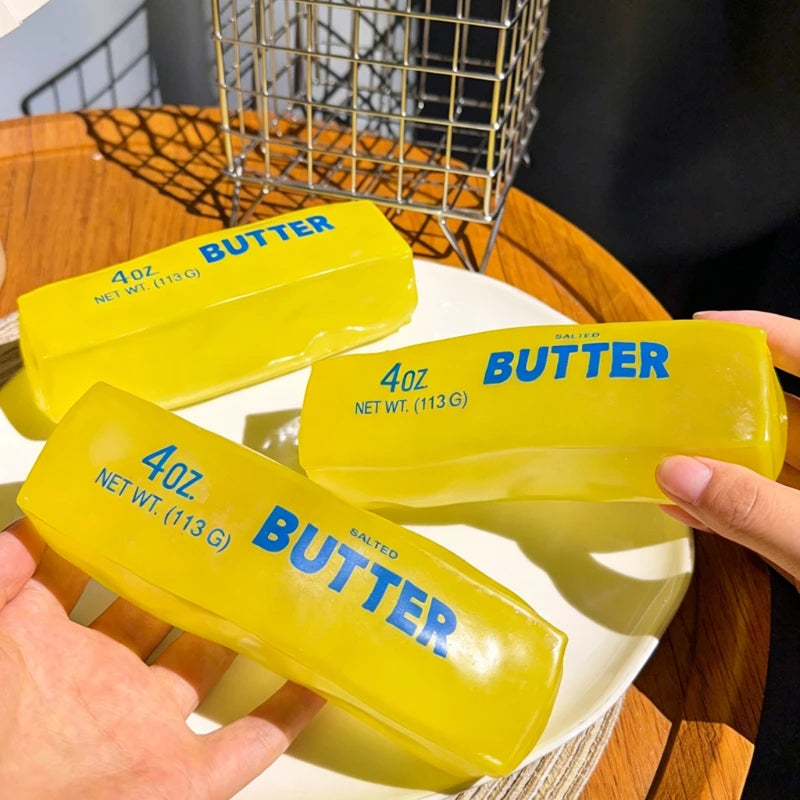 New Squishy Simulated Butter Squeeze Toy Soft Stress Relief Slow Rising Sensory Fidget for Anxiety ADHD Autism Gift for Adults