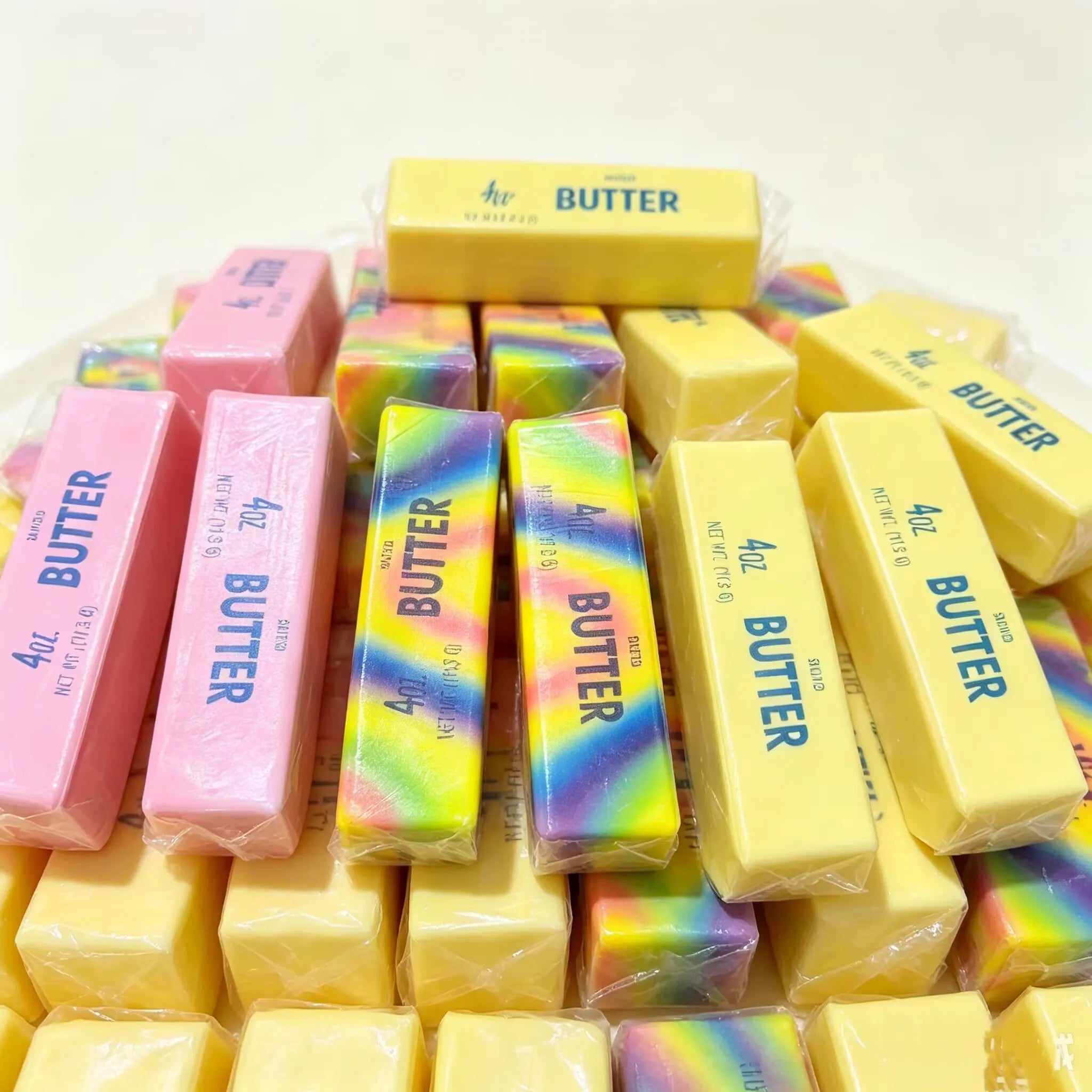 Butter Stick Squishy Stress Ball Fidget Toy Crunchy Squeeze round Blocks Anti Stress ASMR Hand Relaxation Gift for Stress Reli