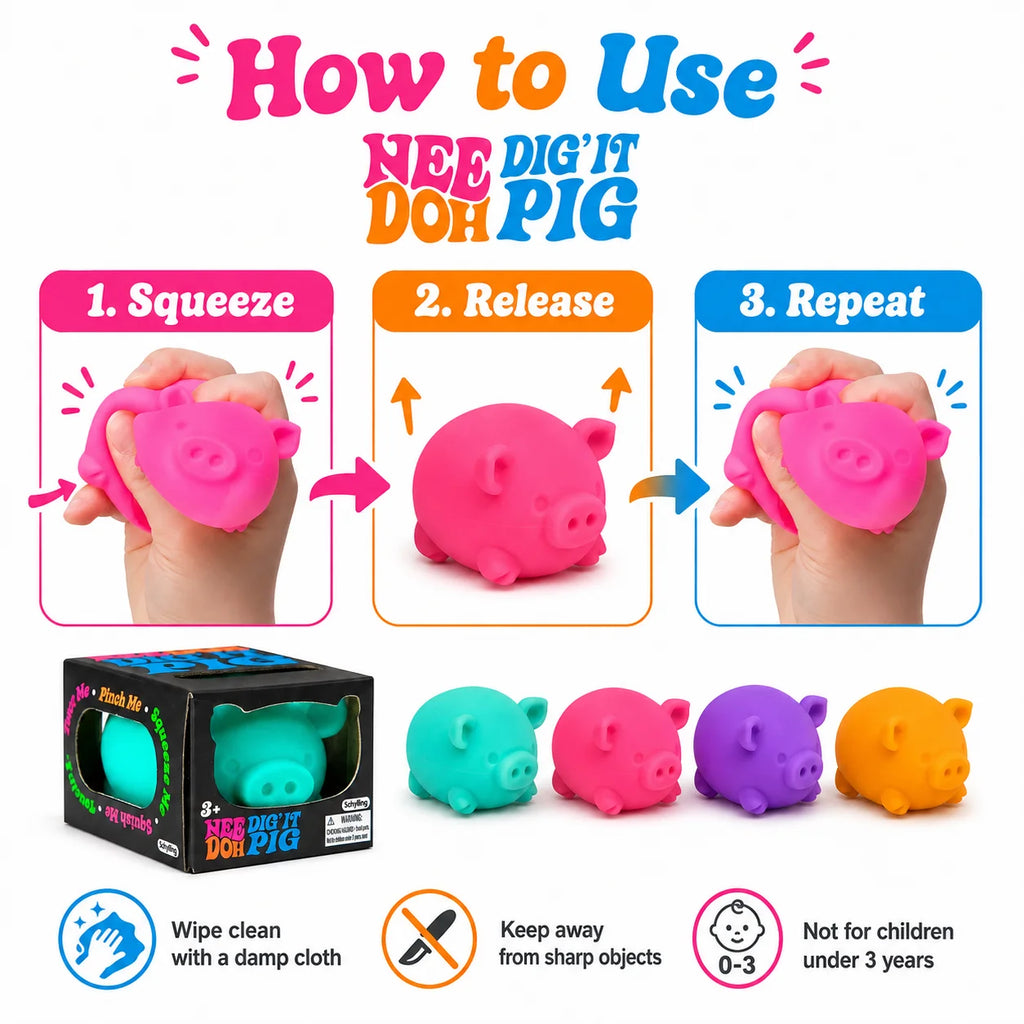 New product NEEDOH Digging Pig Fingertip Squeeze Sensory Squeeze Toy