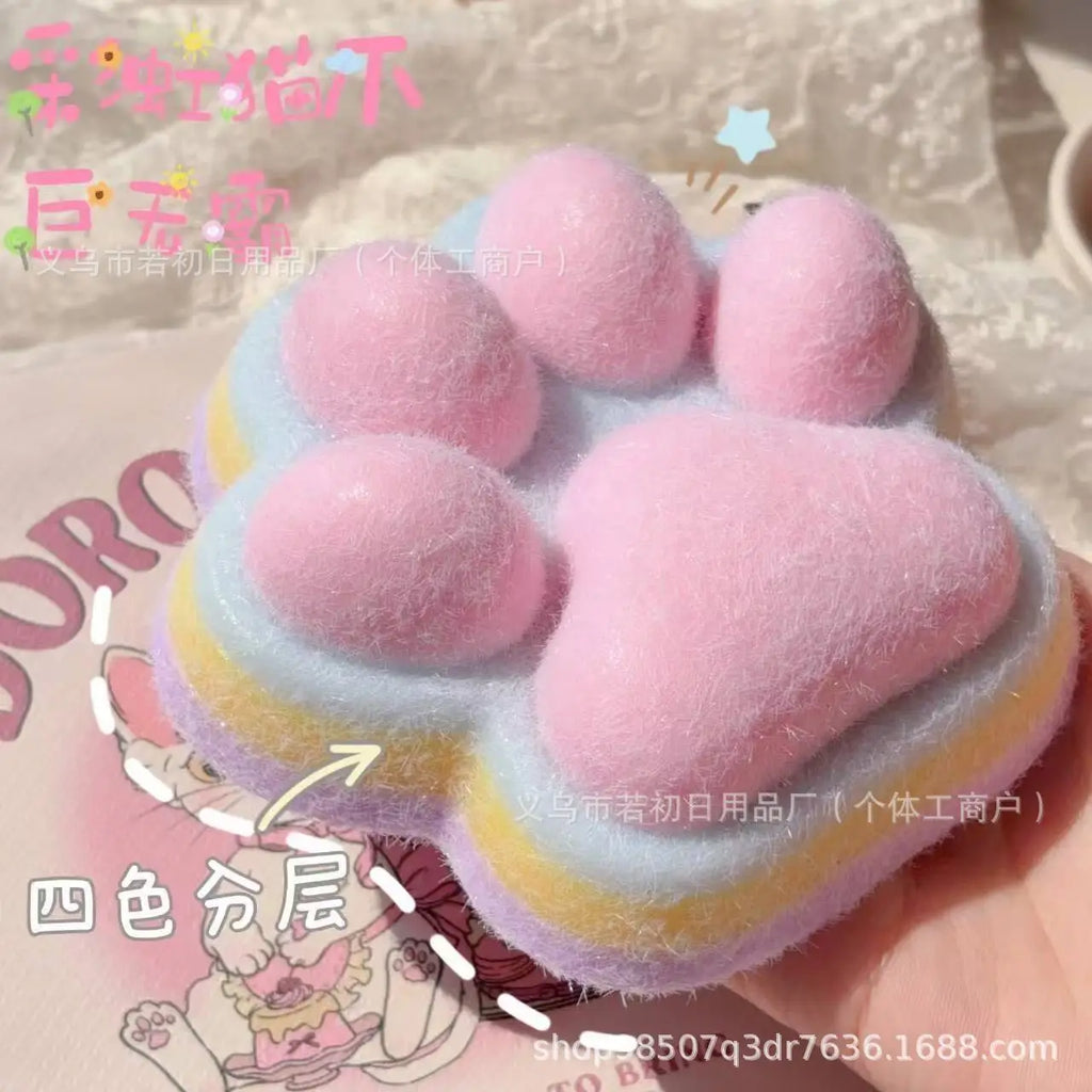 Large Silicone Cat Paw Squeeze Toy Stress Relief Decompression Funny High Appearance Mud Feeling Soft Bulk Wholesale