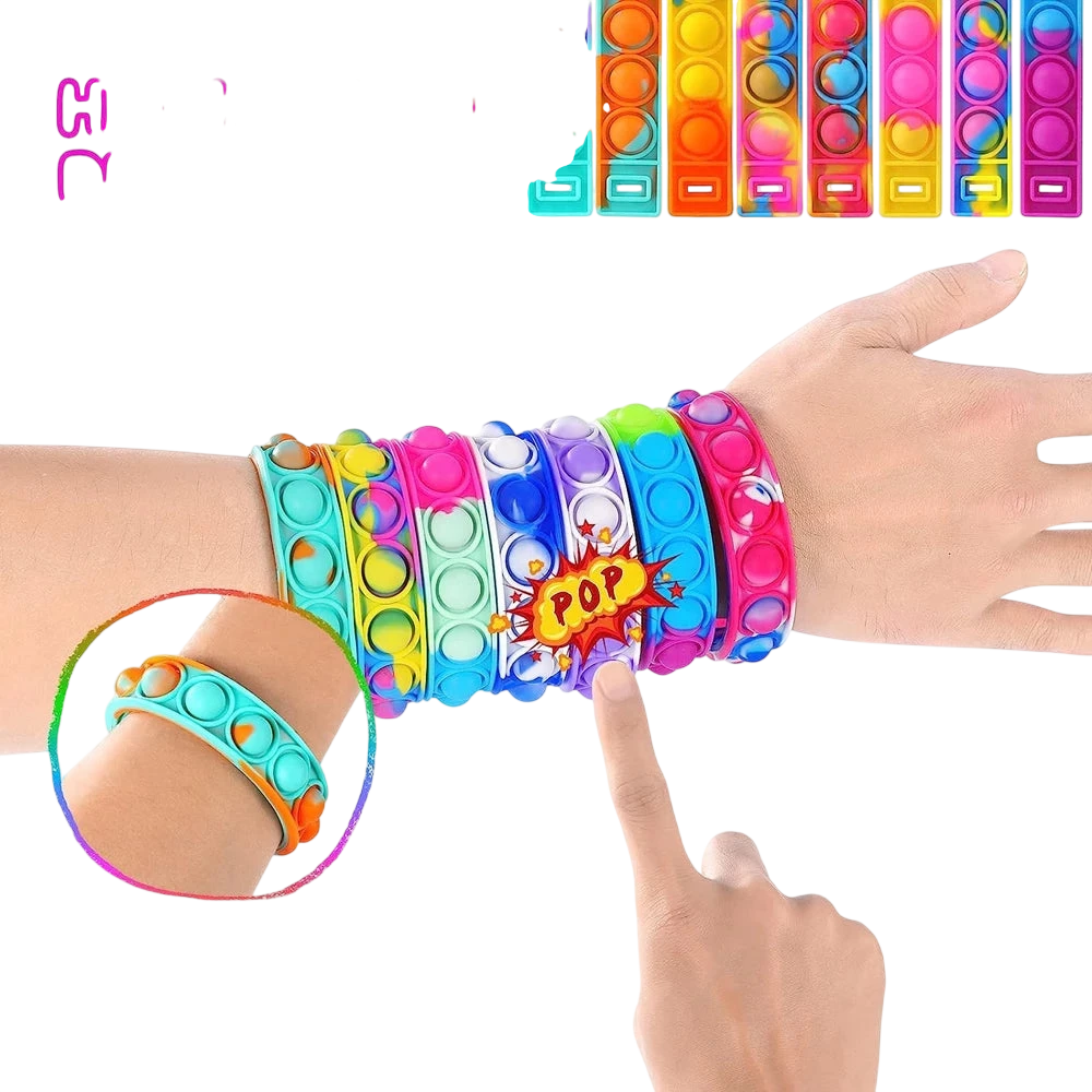 12-Pack Pop Bracelet Fidget Toys – Party Favor Set - photo 5
