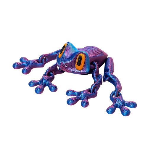 3D Printed Magnetic Articulated Frog Fidget Toy Cute Flexi Animal Model Fridge Magnet Stress Relief Sensory Gift Desktop Decor - photo 2