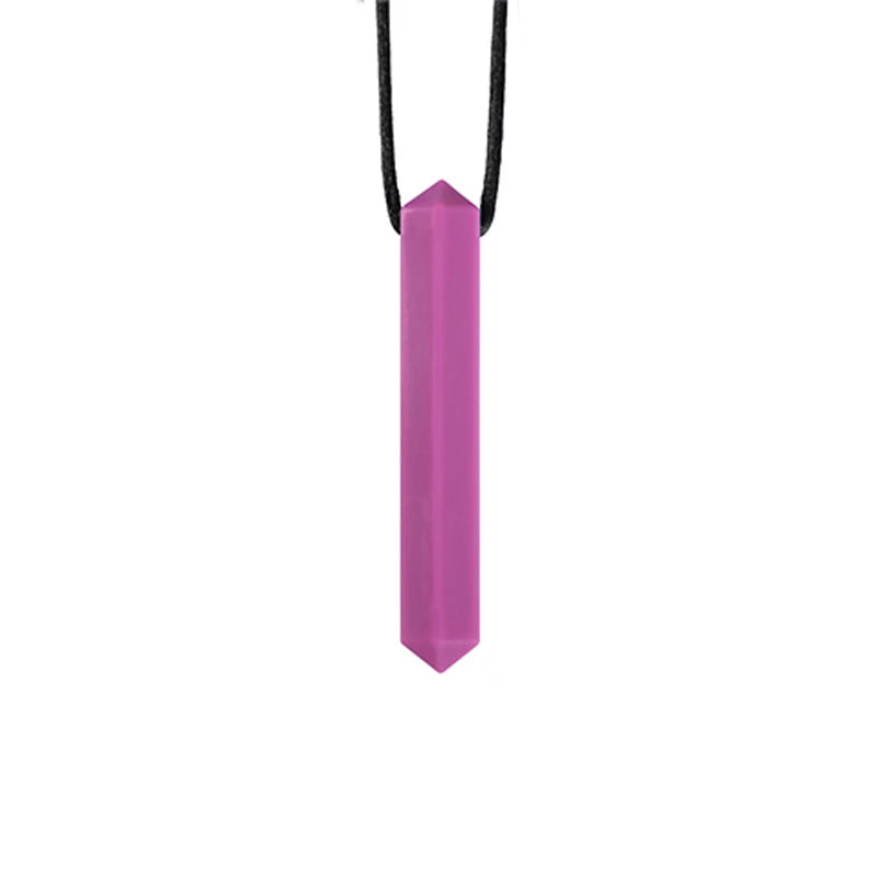 1Pc Sensory Chew Necklace Brick Chewy Kids Silicone Biting Topper Baby Teether Toy Children with Autism Baby Care BPA Free Beads - photo 2