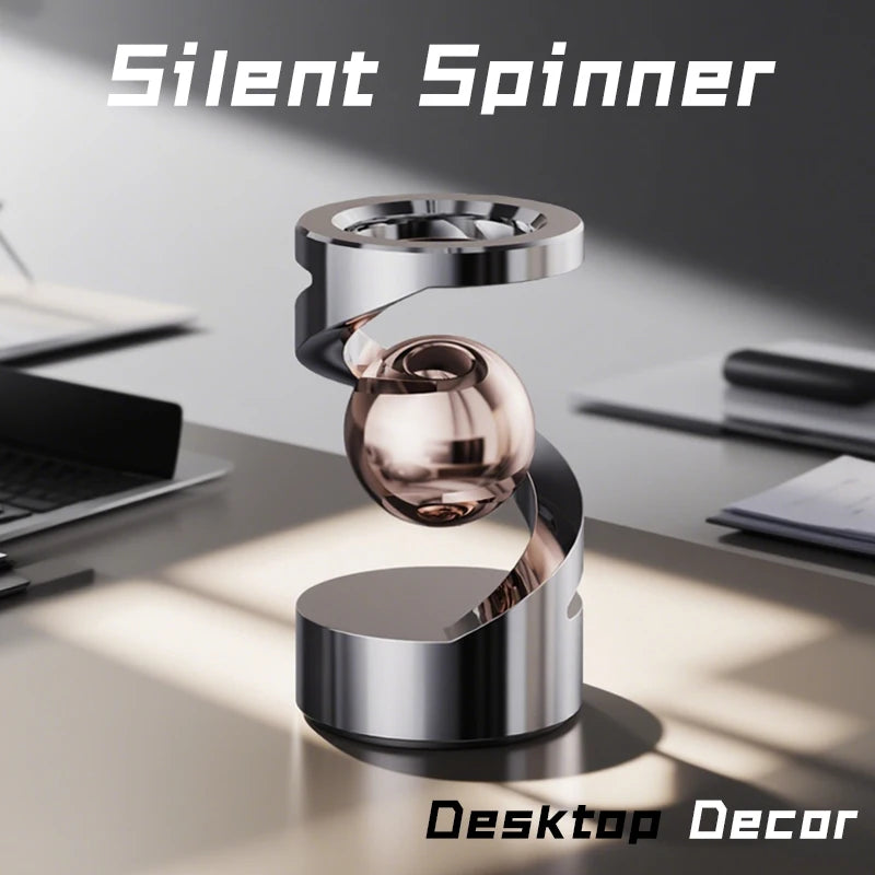 EDC Anti-Stress Gyroscope - Floating Metal Spinner with Magnetic Levitation, Unique Desk Toy Gift for Men & Women Fidget Toy