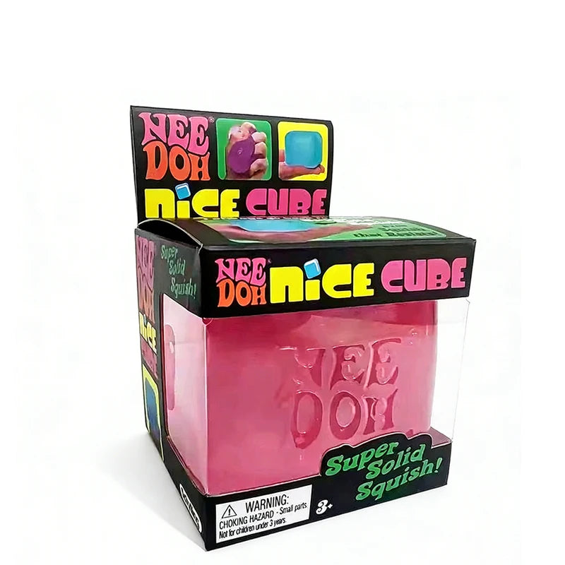 Needoh Nice Cube Sensory Squeezing Toy Cube for Stress relief and Fingertip Release Toy for Adult Pinching and Playing Toys Gift
