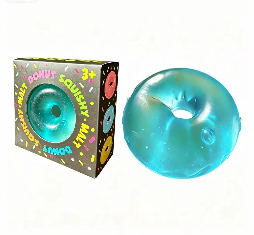 Shapeable Ultra Clear Maltose Donut Stress Ball Squishy Toy Slow Rebound Stress Relief Fidget Toy for Anxiety Stress Reliever