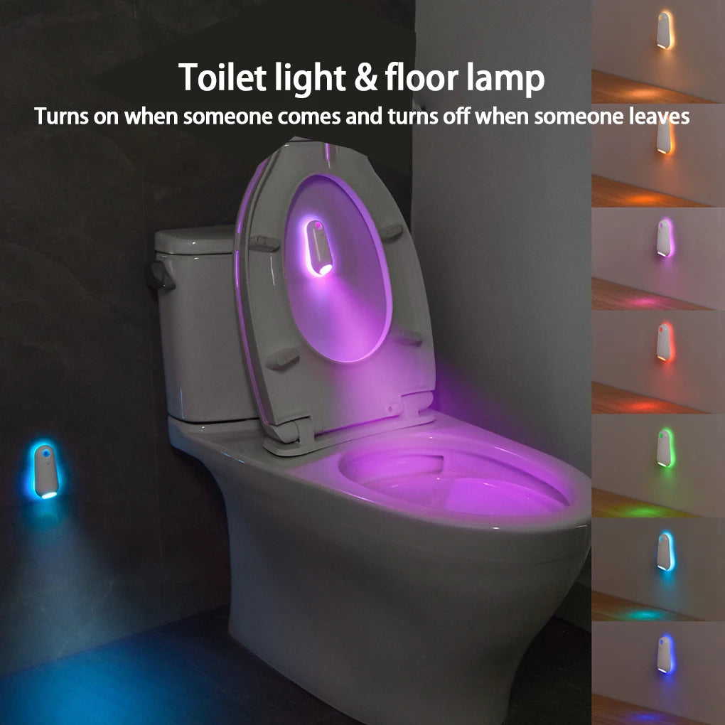Toilet Night Light Toilet RGB Light Rechargeable Motion Sensor LED Toilet Light LED Projection Nightlight for Kids Men Women - photo 3