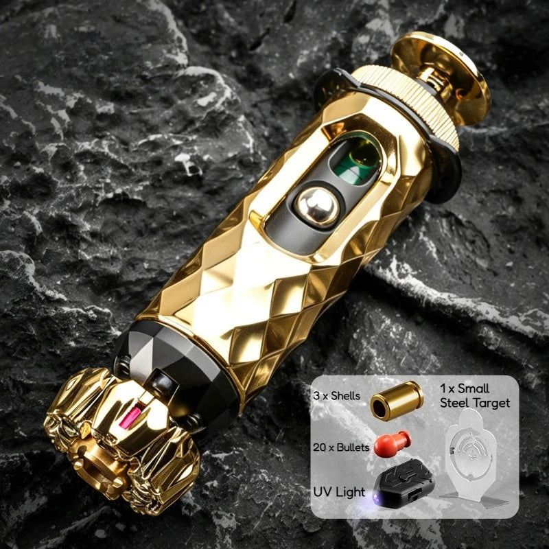 Alloy Shell-Ejecting Launcher Fidget Toy Gun Set