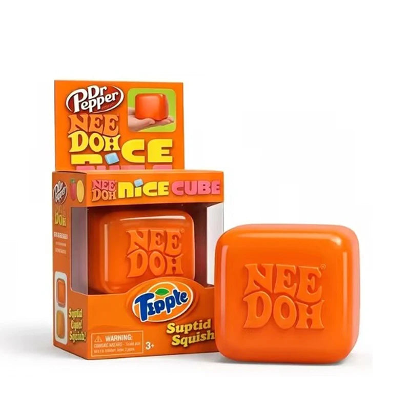 Schylling NeeDoh Nice Cube Squishy Squeeze Toy Stress Relief Anti Anxiety Sensory Fidget Tool For Kids Adults Autism ADHD
