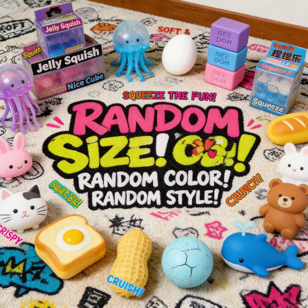 Dr Pepper NeeDoh Nice Cube Squishy Stress Relief Toy Soft Squeeze Fidget Cube for Kids Adults Anxiety Sensory