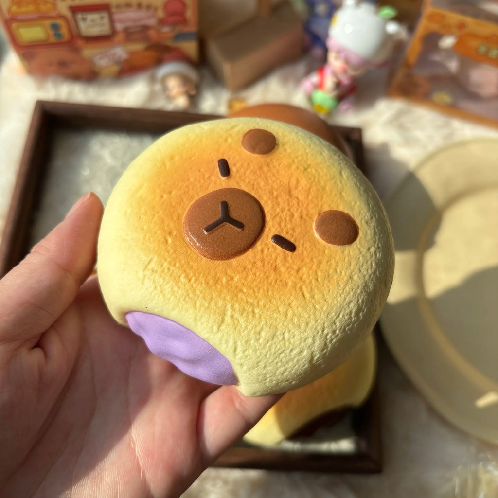 Original New Capybara Bread Squishy Toy Blind Box Slow Rising Soft Squeeze Stress Relief Fidget Toy Cute Healing Sensory Gift