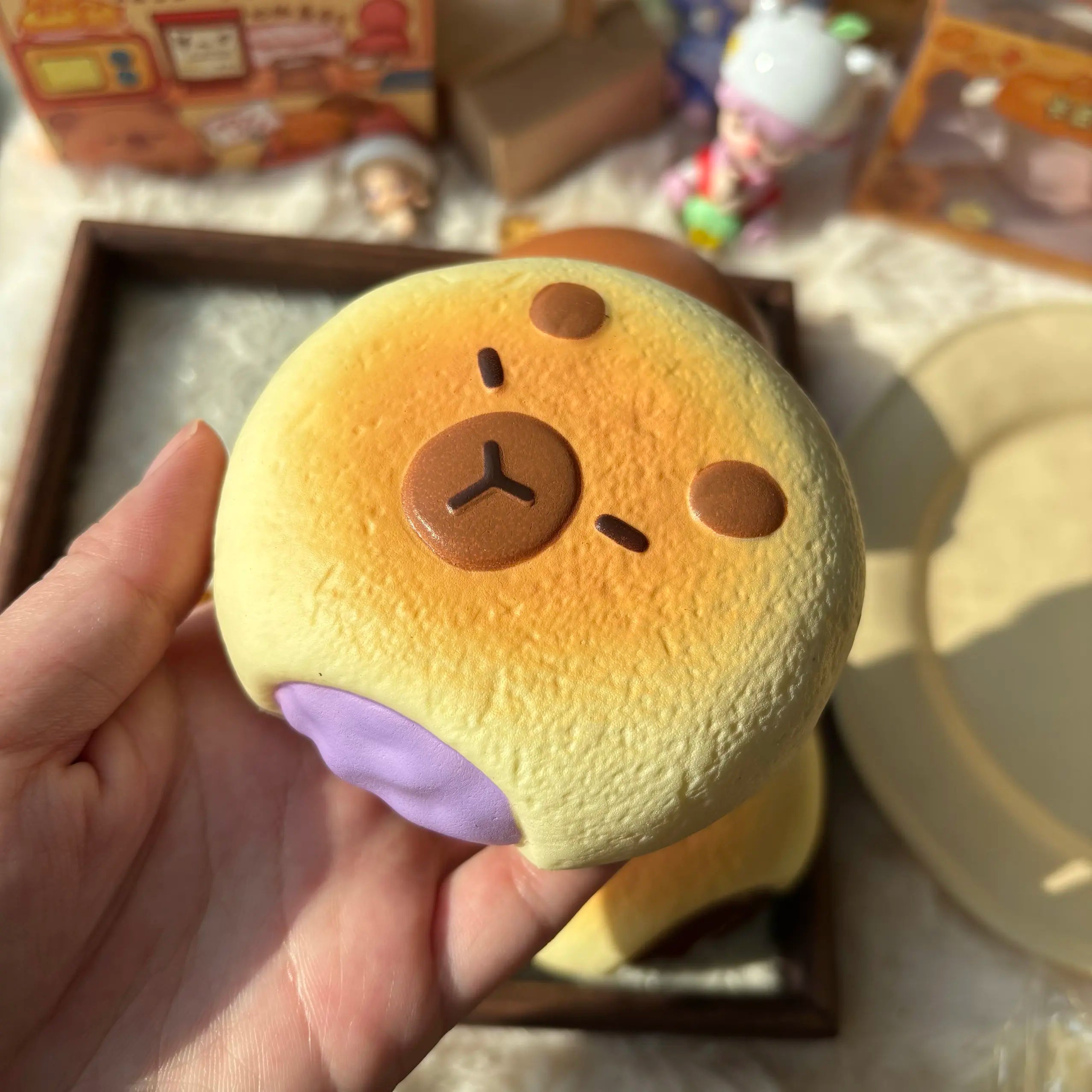 Original New Capybara Bread Squishy Toy Blind Box Slow Rising Soft Squeeze Stress Relief Fidget Toy Cute Healing Sensory Gift