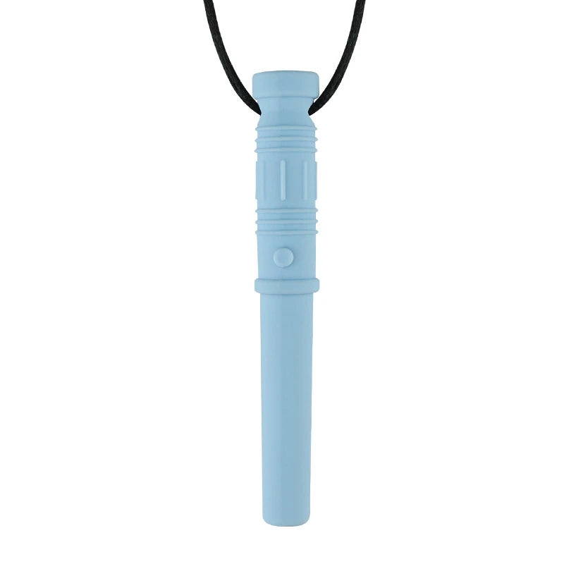1Pc Sensory Chew Necklace Brick Chewy Kids Silicone Biting Topper Baby Teether Toy Children with Autism Baby Care BPA Free Beads - photo 4