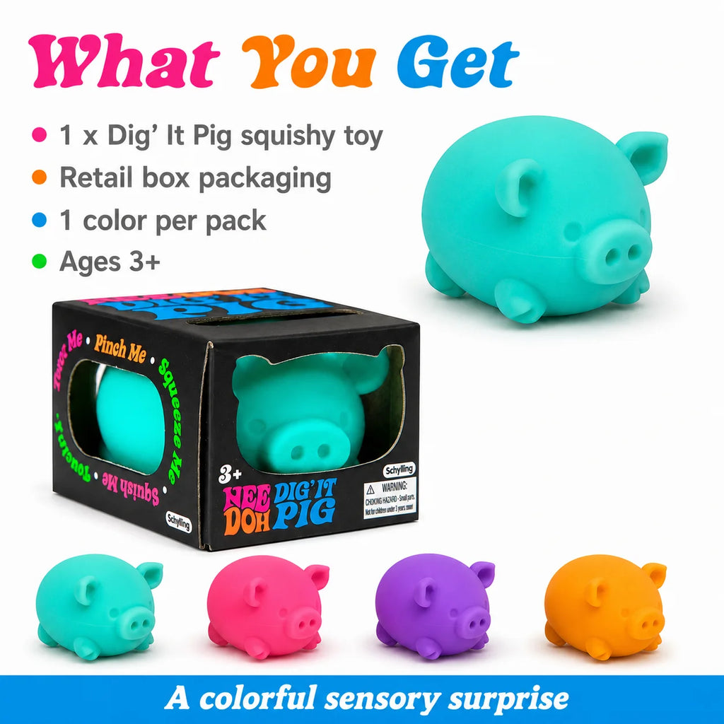 New product NEEDOH Digging Pig Fingertip Squeeze Sensory Squeeze Toy