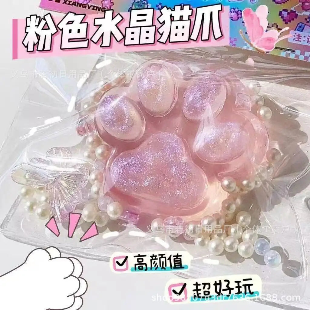 Large Silicone Cat Paw Squeeze Toy Stress Relief Decompression Funny High Appearance Mud Feeling Soft Bulk Wholesale