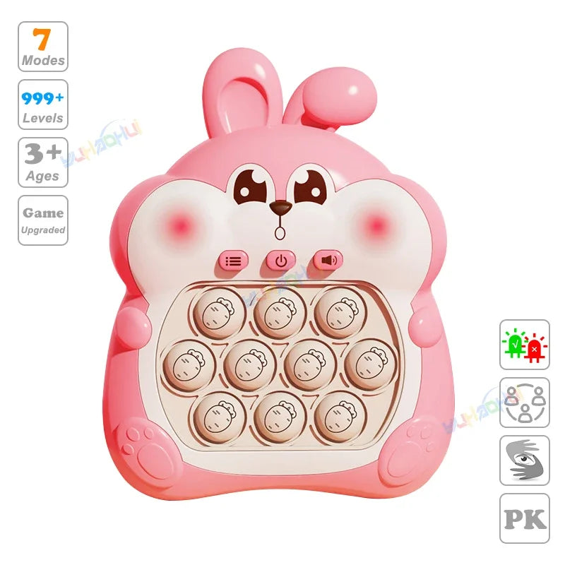 Upgraded Electronic Pop Light Quick Push Game Console Toys for Kids Adult Fidget Anti Stress Relief Toy Interactive Game Machine