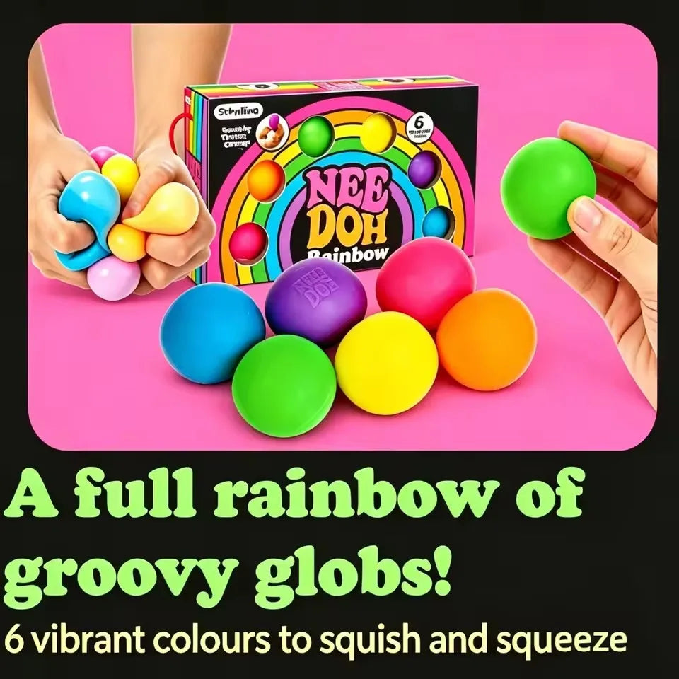 Schylling Nee Doh Nice Cube & Mini Cat &Six Color Round Sensory Pinch Blocks Stress Relief Puzzle Kids Souvenir Blind Box