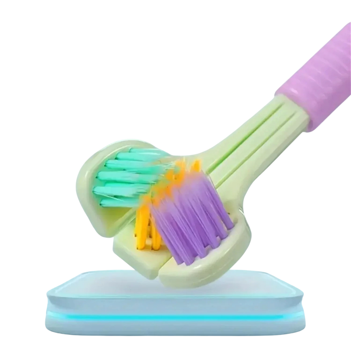 1pc Soft Bristle 3-sided Toothbrush Gentle Clean Adult Teeth Brush for Complete Gum Care Autism Sensory Design Oral Health Tool - photo 5