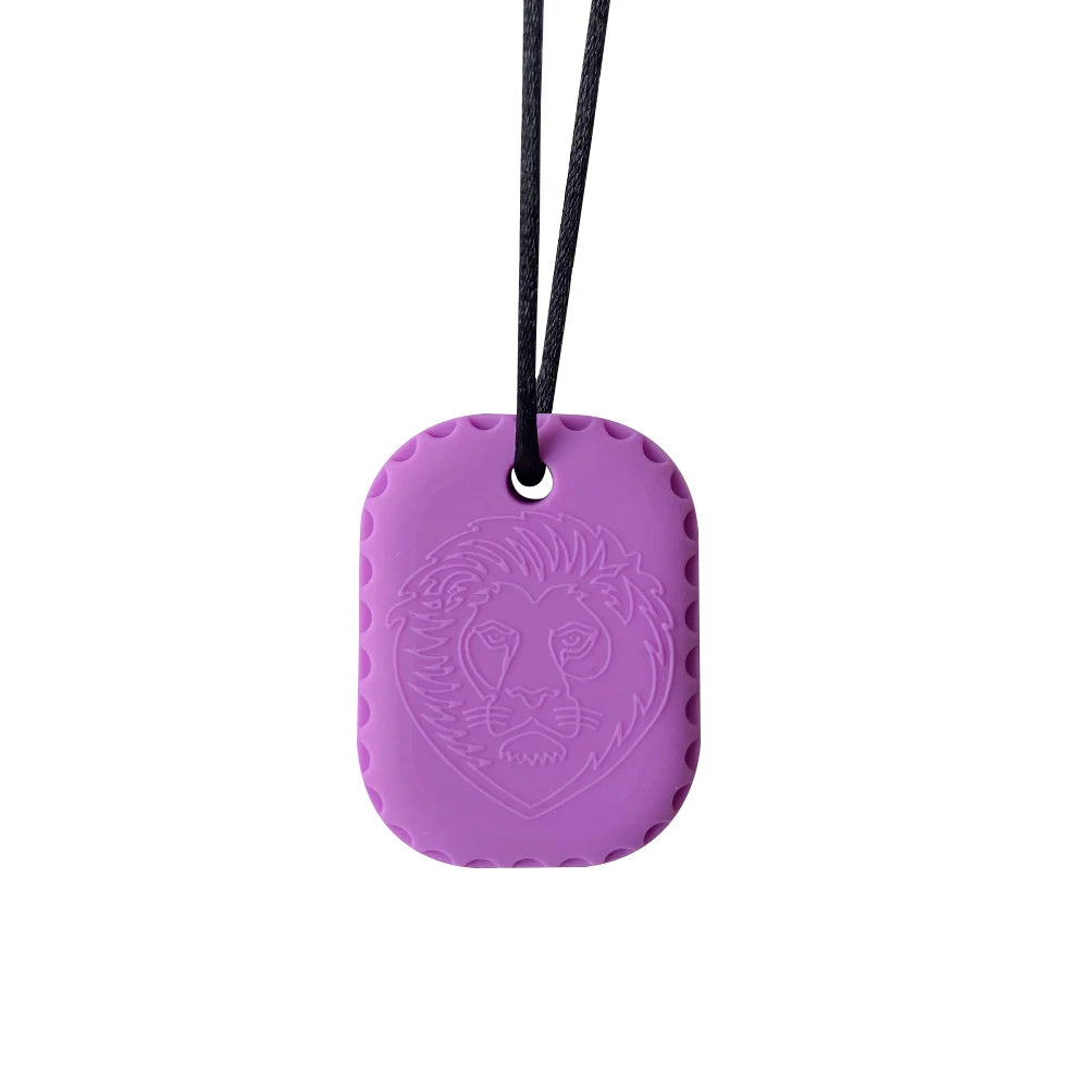 1pcs silicone teether children building block chewing necklace sensory chewing molar pendant oral motor toy for ADHD boy gift - photo 2
