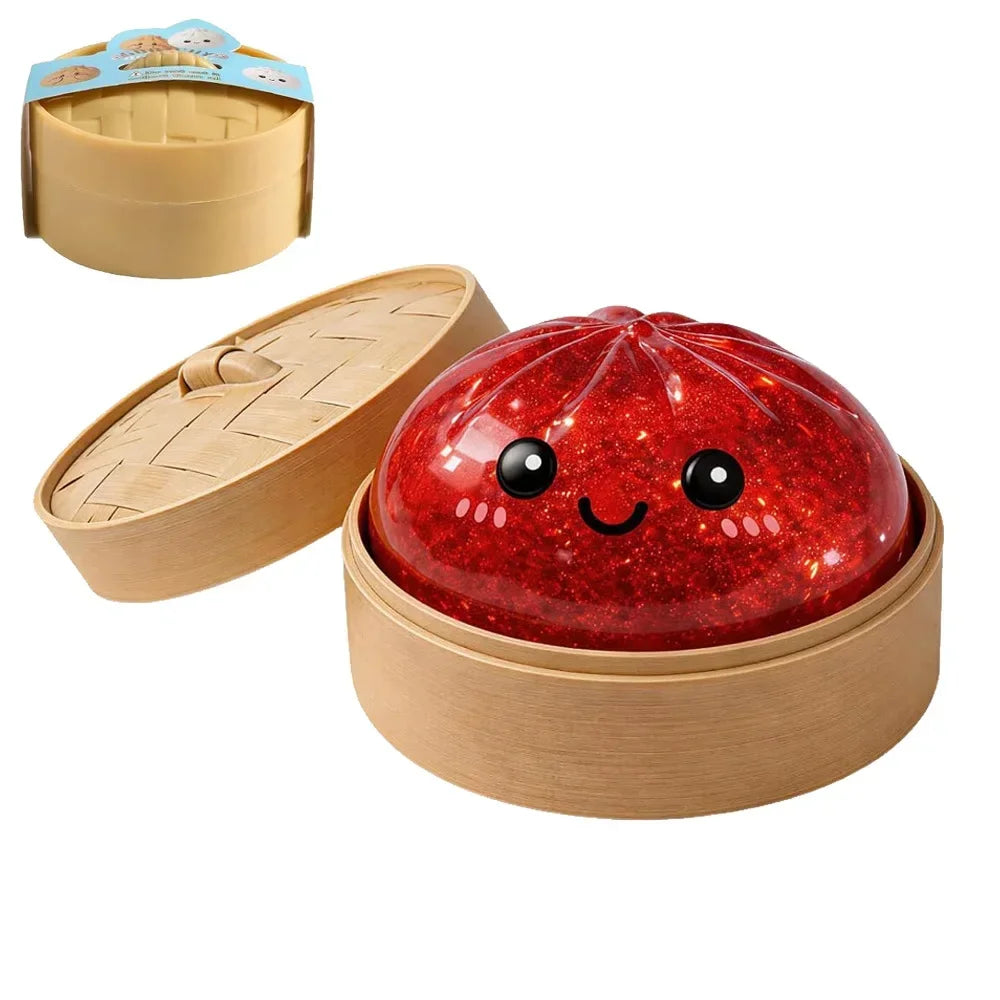 Cartoon Ghost Series Stress Relieving Toy Ghost Bun Soft, Slow, Elastic Squid Toy Clip Steamer Steamed Bun Squeezing Toy Gift