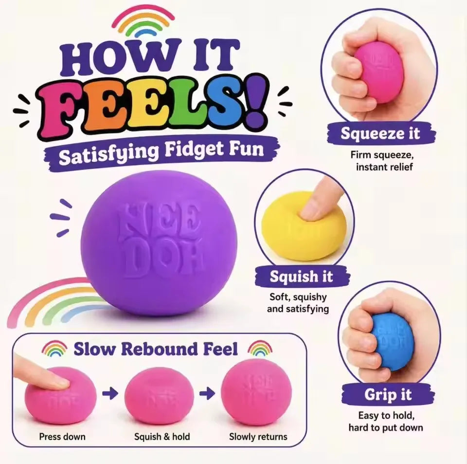 Schylling Nee Doh Nice Cube & Mini Cat &Six Color Round Sensory Pinch Blocks Stress Relief Puzzle Kids Souvenir Blind Box