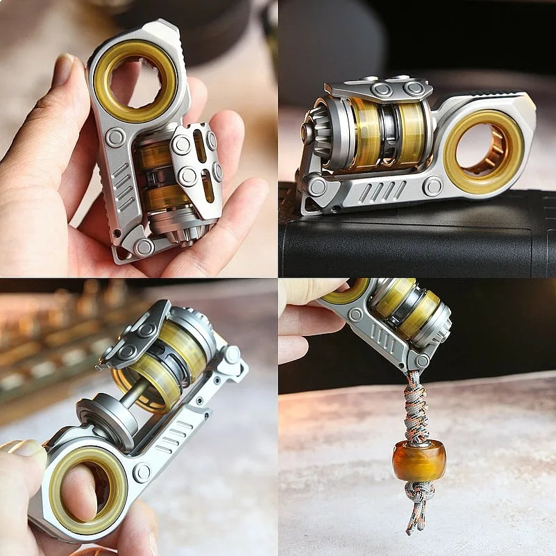 Sinian PEI & Steel Tuning Fork Fidget Slider - ADHD Focus Push Egg Sensory Toy Anxiety Relief Adult EDCFor Adult Children Gift