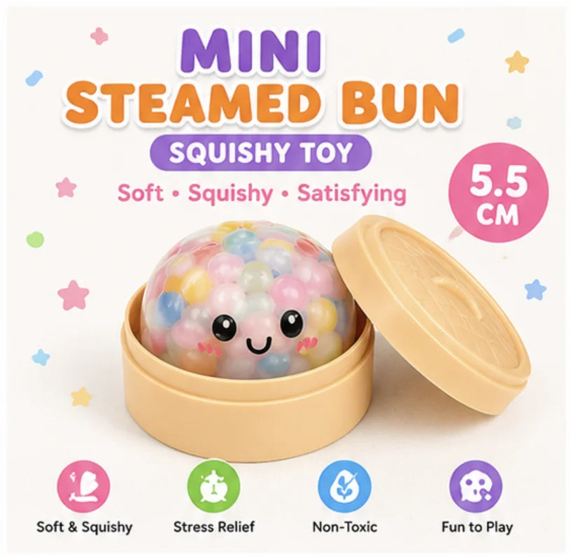 2026 Trendy 5.5cm Bao Bun Squishy Slow Rising Squeeze Fidget Sensory Anti Stress Relief Portable Desk Gadget Surprise Gift