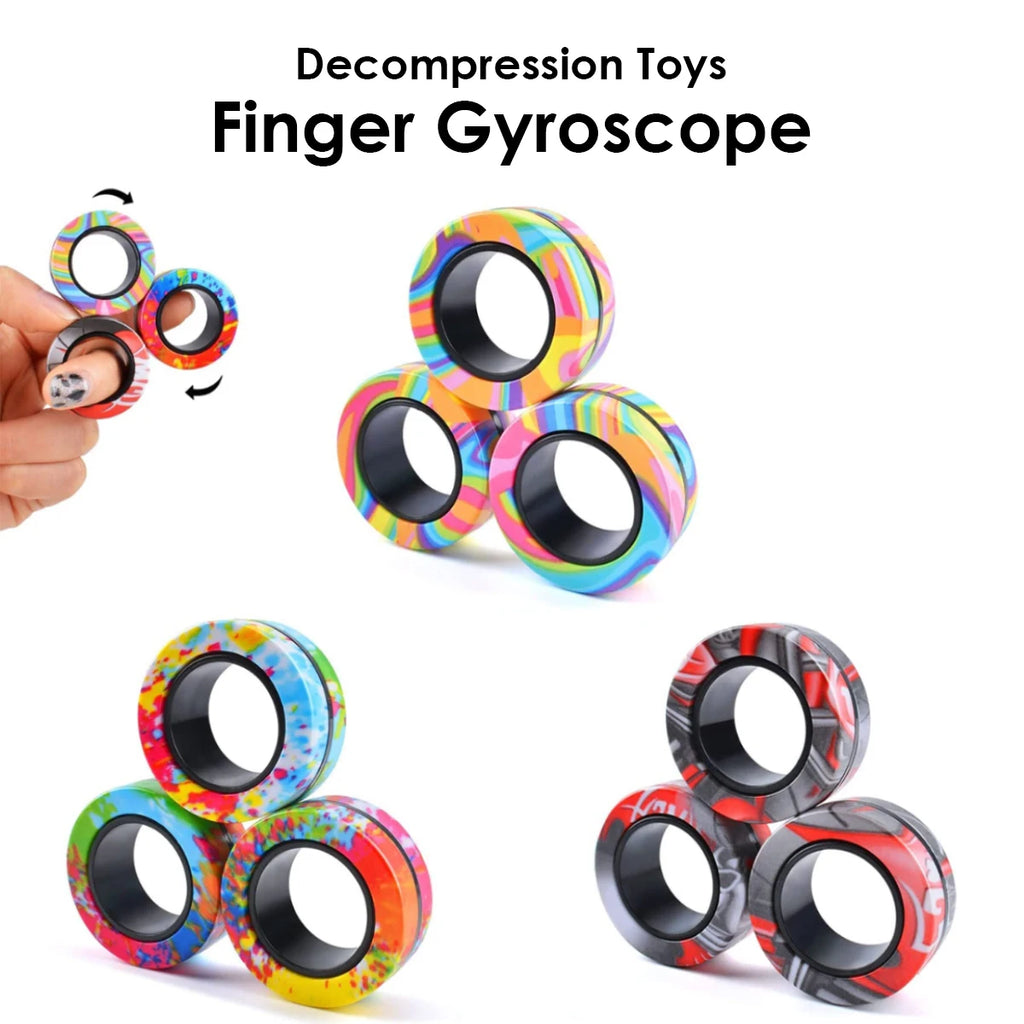 Magnetic Rings Fidget Toy Set (3-Pack)