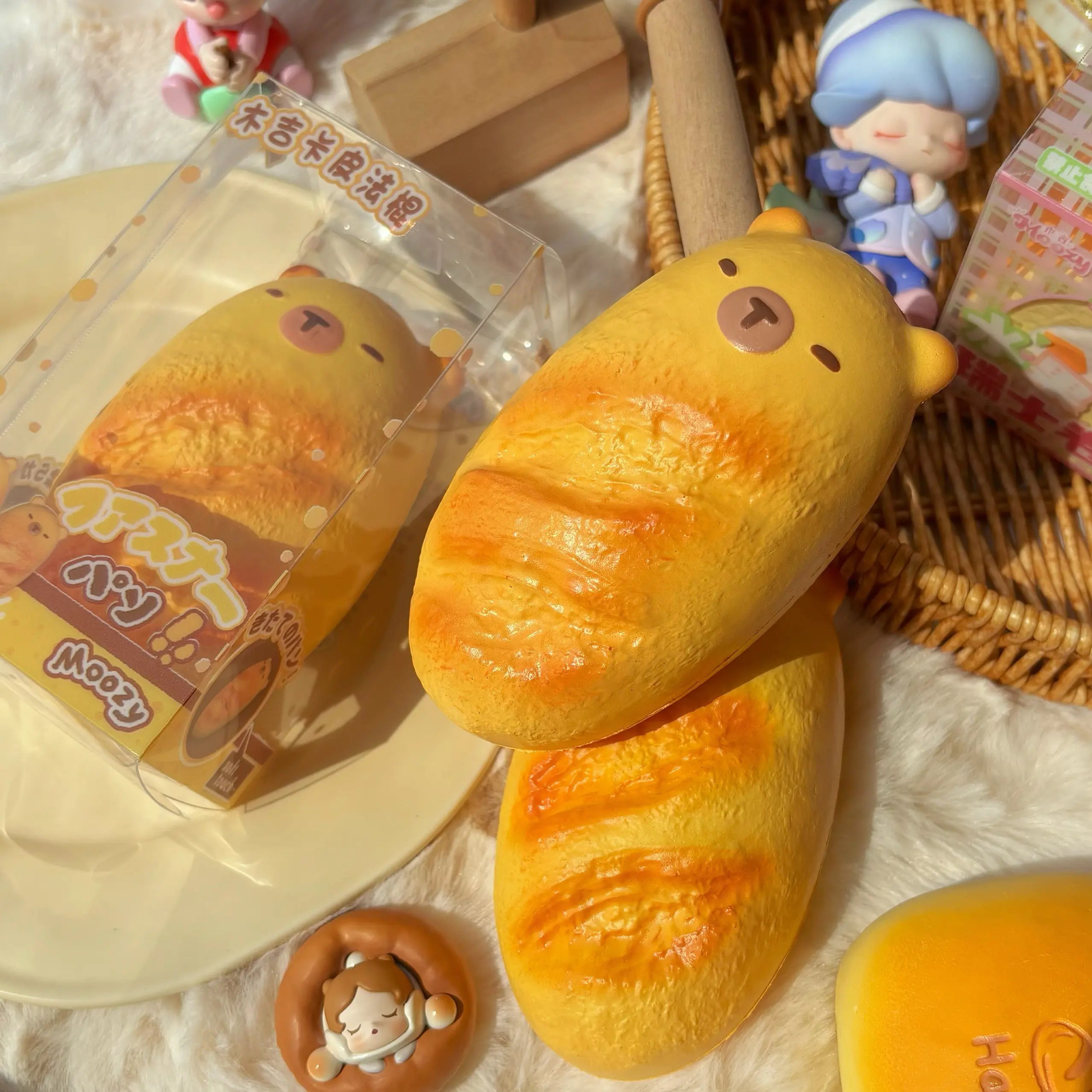 Original New Capybara Bread Squishy Toy Blind Box Slow Rising Soft Squeeze Stress Relief Fidget Toy Cute Healing Sensory Gift