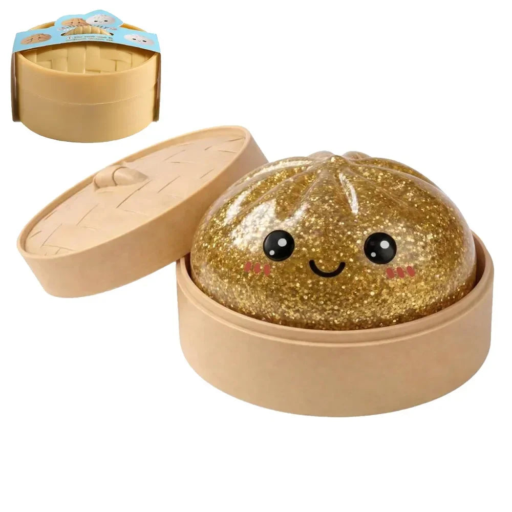 Cartoon Ghost Series Stress Relieving Toy Ghost Bun Soft, Slow, Elastic Squid Toy Clip Steamer Steamed Bun Squeezing Toy Gift