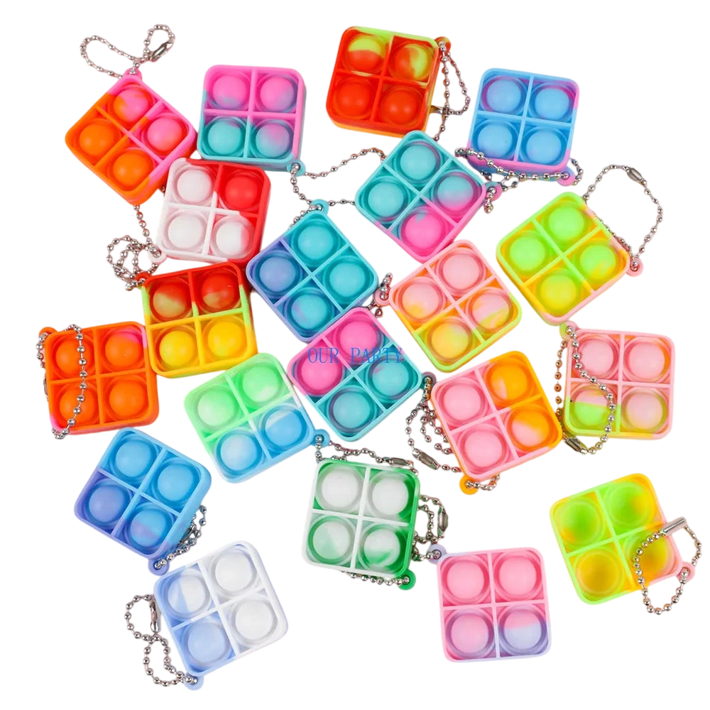 20-Pack Mini Pop Bubble Keychain Toys – Pinata Fillers - photo 7