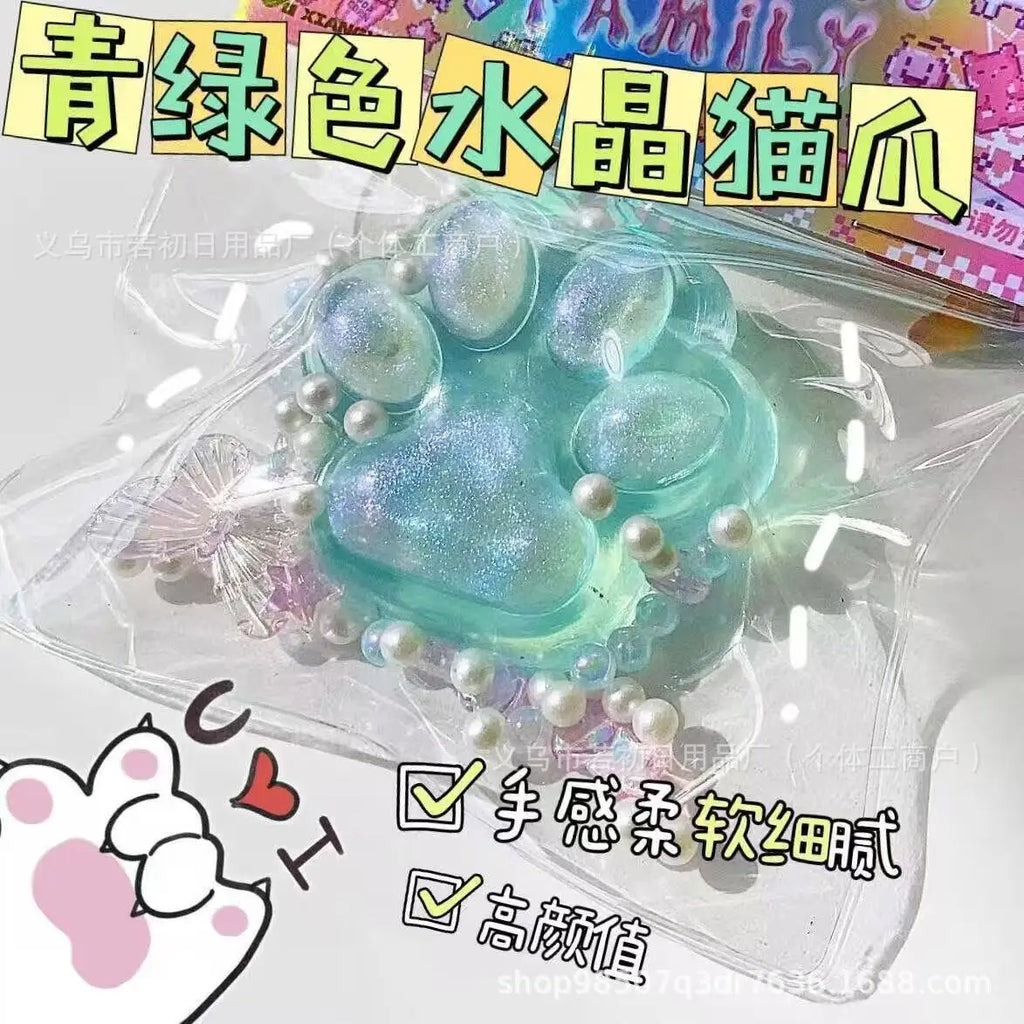 Large Silicone Cat Paw Squeeze Toy Stress Relief Decompression Funny High Appearance Mud Feeling Soft Bulk Wholesale