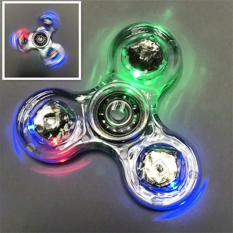 LED Light-Up Fidget Spinner – Glow in the Dark