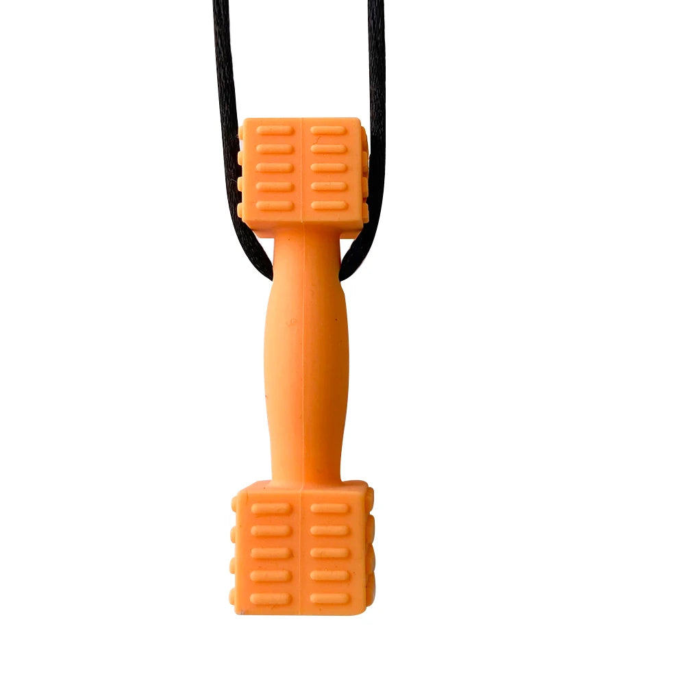 1/6Pcs Sensory Chew Necklaces Dumbbell Shape Chewable Silicone Necklaces for Kids with Autism, ADHD Special Oral Motor Need - photo 3