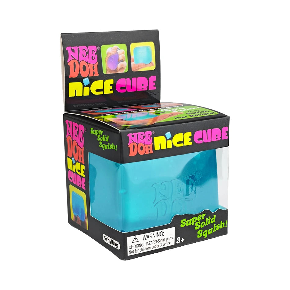 Schylling Needoh Nice Cube Sensory Stress Reliever Fidget Tool, Slow Rising Desk Sensory Cube for Anxiety & Focus, for Adults