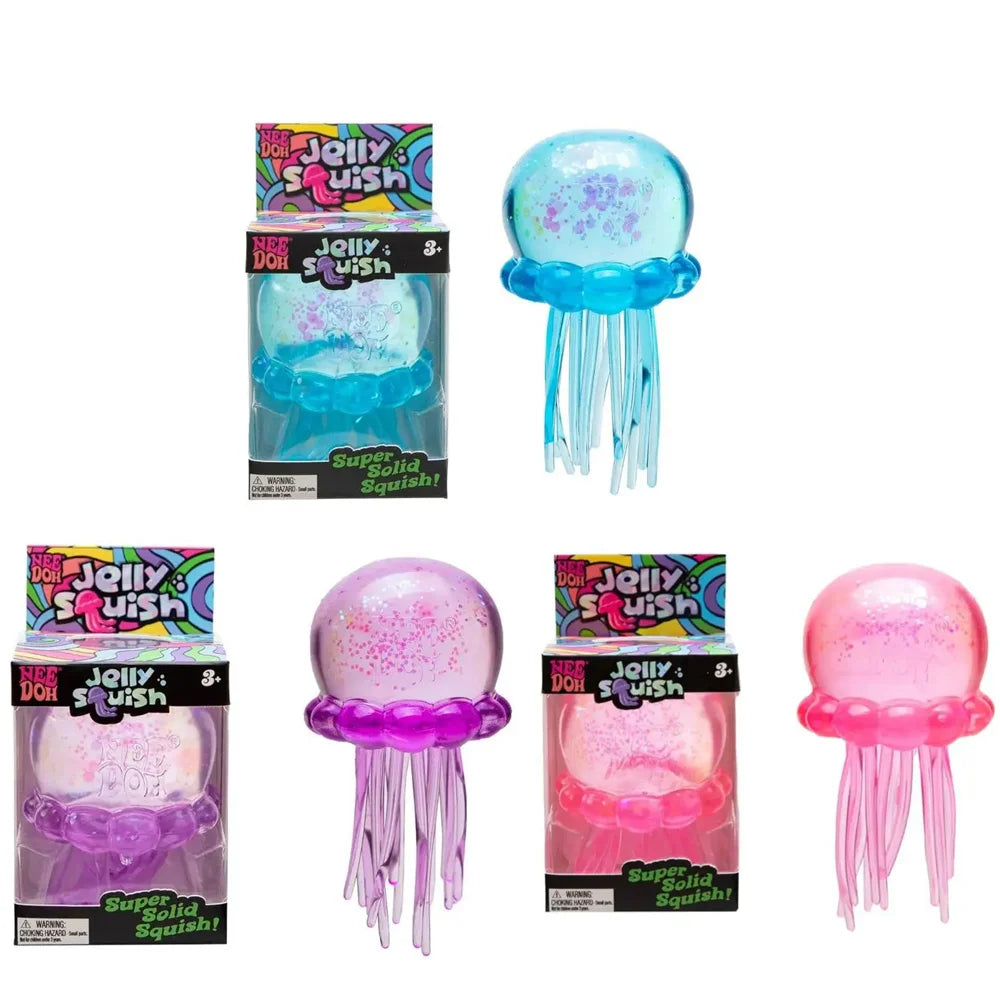 NeeDoh Jellyfish Ice Pop Cube Squishy Toy Stress Relief Toys Cute Healing Squishy Sensory Toys