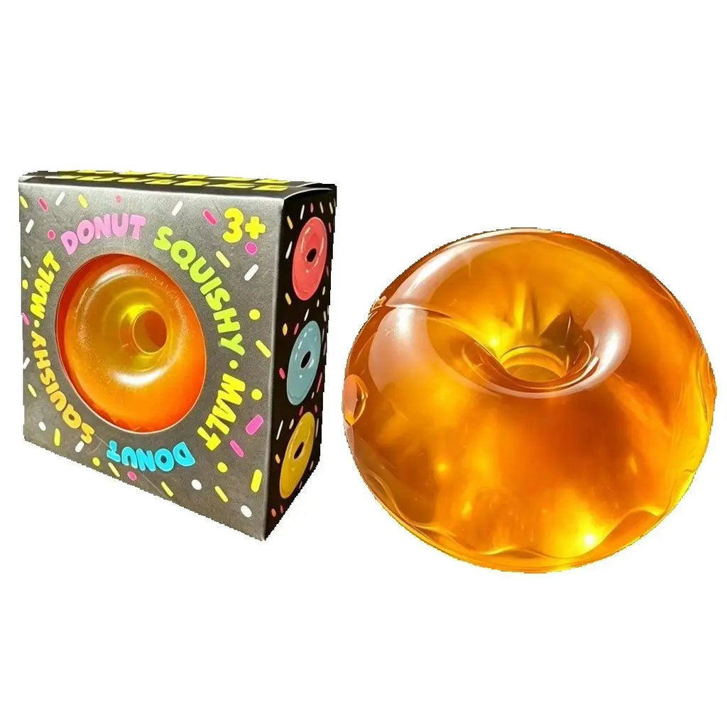 Shapeable Ultra Clear Maltose Donut Stress Ball Squishy Toy Slow Rebound Stress Relief Fidget Toy for Anxiety Stress Reliever