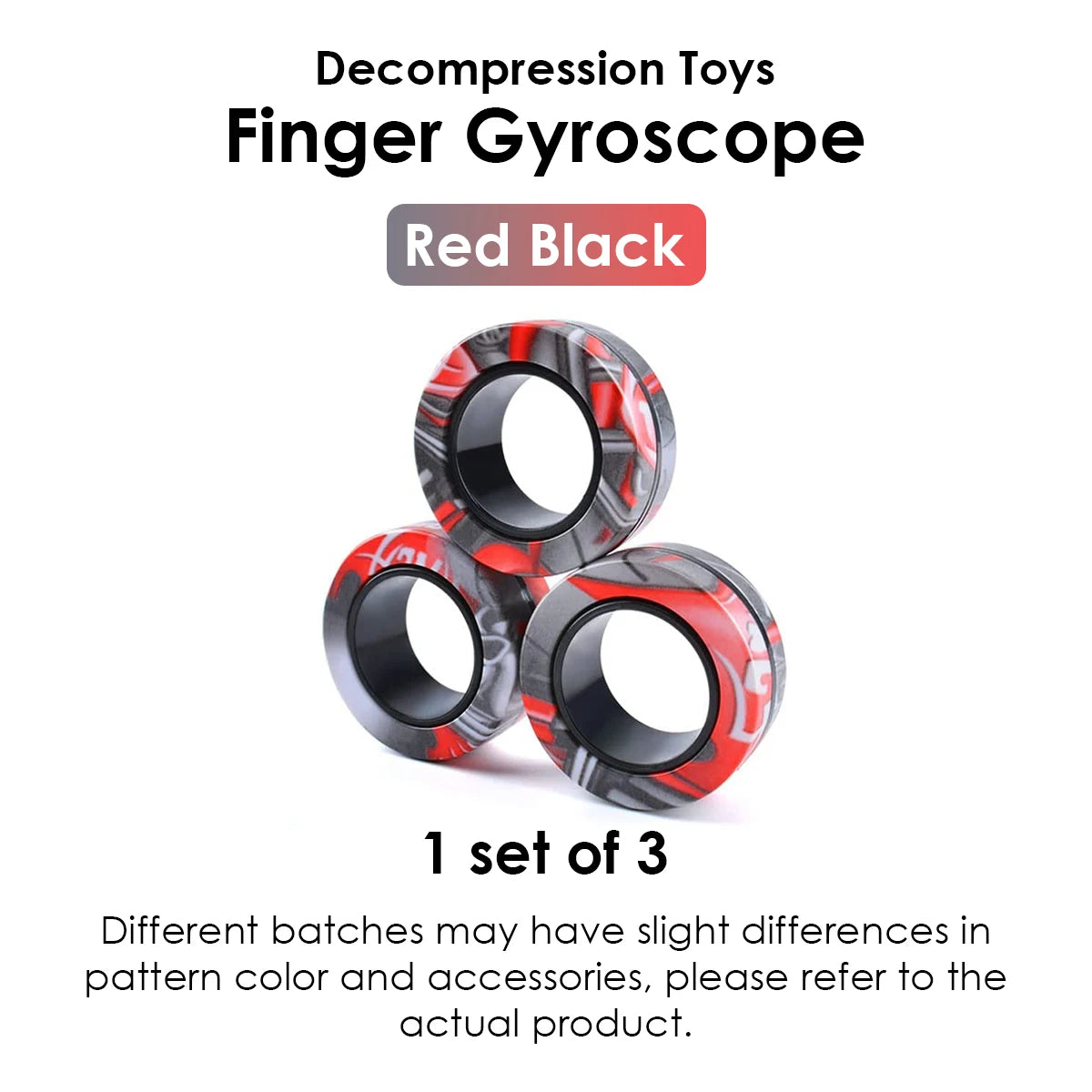 Magnetic Rings Fidget Toy Set (3-Pack)